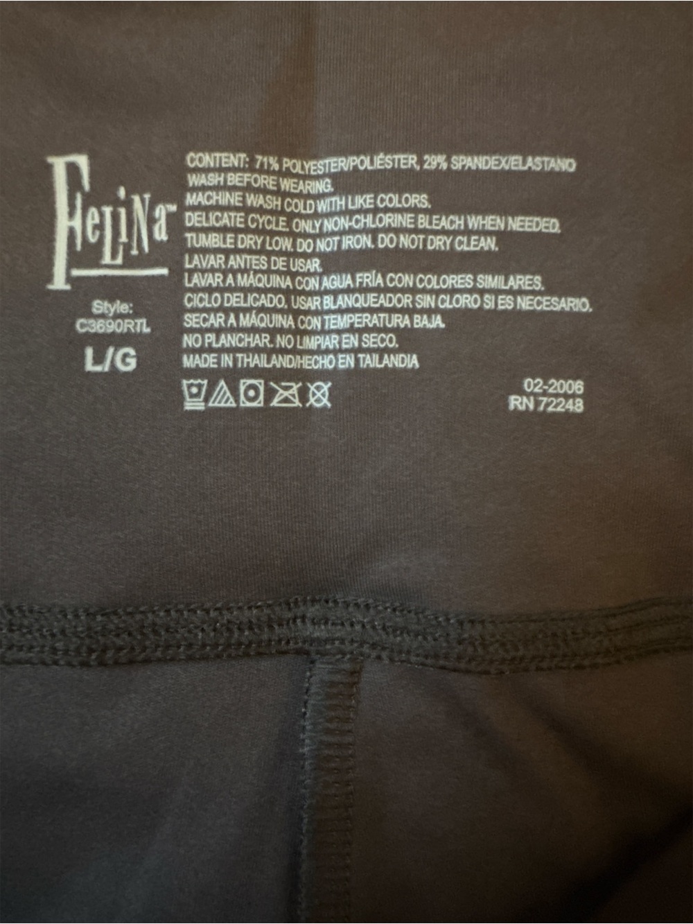 Felina Women’s High-Waisted Leggings Size Large #130 - Picture 3 of 5